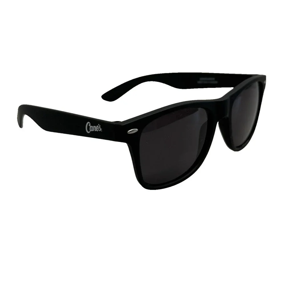 Raising Canes 80s Retro Classic Sunglasses Black Matte Finish UV400 NEW